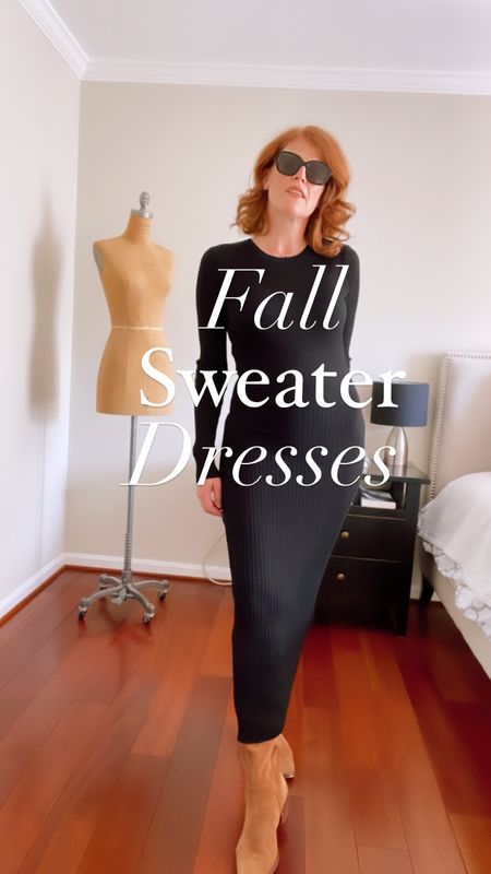Give me all the sweater dresses! Chunky turtlenecks, crewnecks, ribbed or basic black, a sweater dress is such a versatile chic staple for fall 🍁 Just style it with comfortable sneakers or favorite boots, blazer or coat, et voilà! Which look is your favorite? 

#LTKunder50 #LTKunder100 #LTKSeasonal