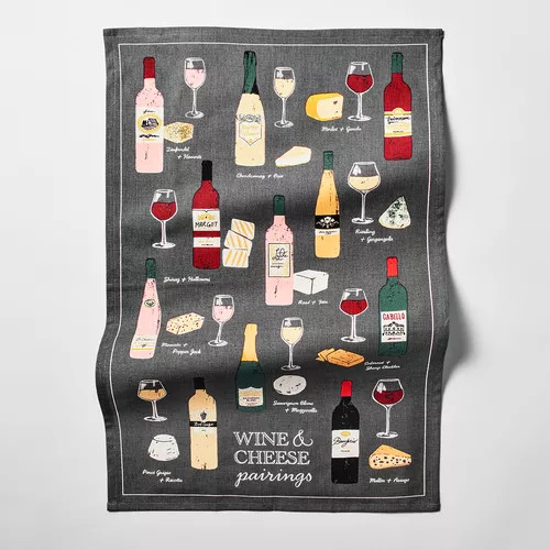 Sur La Table Wine & Cheese Kitchen Towel | Sur La Table