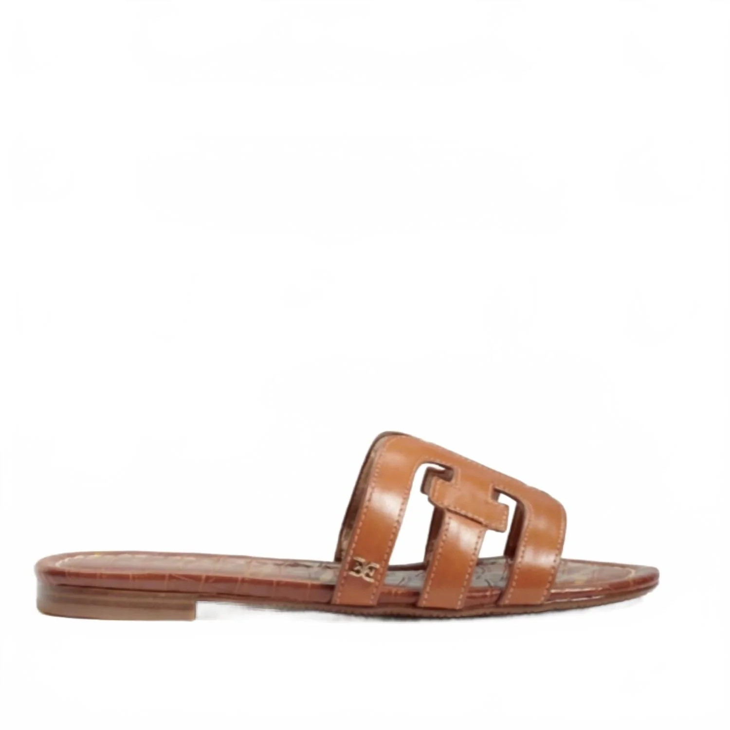 Women's Bay Slide Sandal In Saddle Leather | Shop Simon