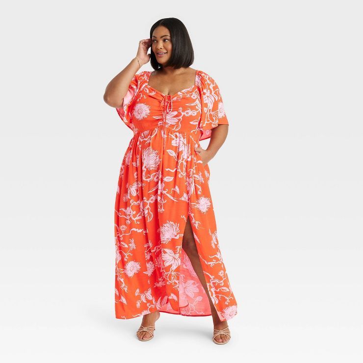 Women's Flutter Short Sleeve Dress - Ava & Viv™ | Target