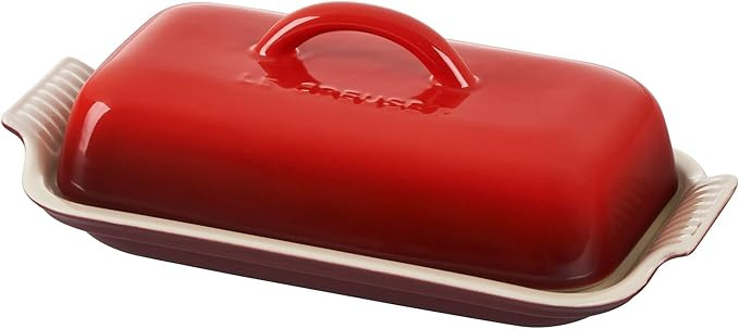 Le Creuset Stoneware Heritage Butter Dish, Cerise | Amazon (US)