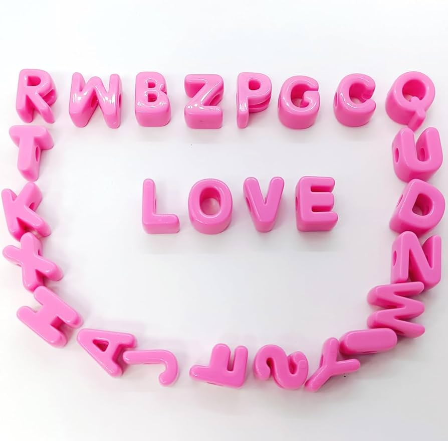 26PCS Large 6mm Hole Letter Beads, 20mm Acrylic Beads A to Z,for DIY Jewelry Making Kit Friendshi... | Amazon (US)