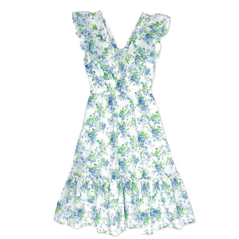 Simply Shabby Chic Just Me & Mommy Womens Matching Ruffle Floral Dress, Sizes S-XXXL | Walmart (US)