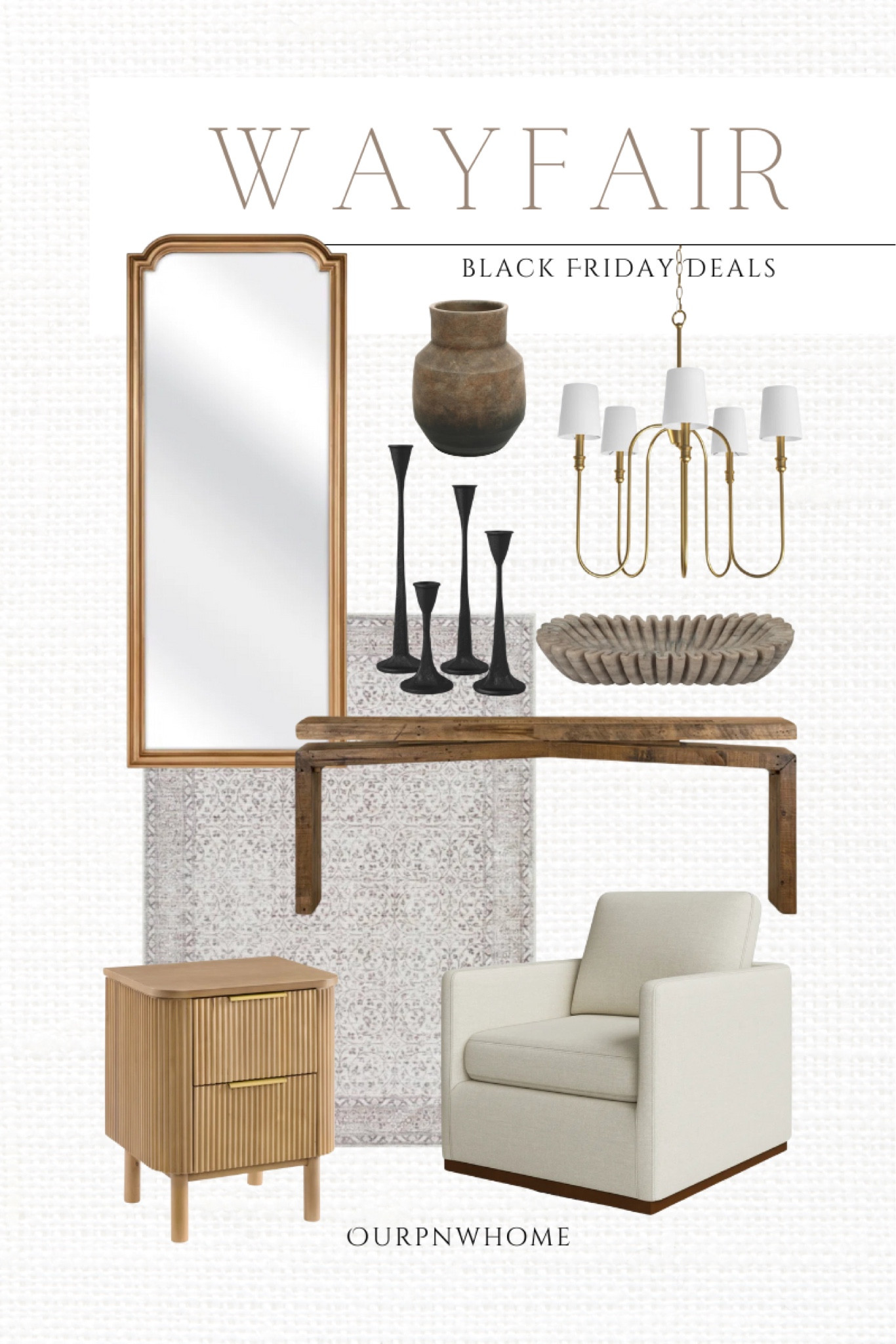 Neutral home favorites on sale at Wayfair with Black Friday Deals!
Up to 80% off and fast free shipping. 

@wayfair #wayfairpartner #ad 
Accent chair, armchair, fluted nightstand, ribbed bedside table, reeded accent table, side table, end table, wood console table, entryway table, living room furniture, bedroom furniture, neutral furniture, wall mirror, floor mirror, home decor, home accents, marble bowl, scalloped bowl, ruffled bowl, decorative bowl, chandelier, lighting fixture, small vase, brown vase, black candlesticks

#onlyatwayfair #ad #paidlink #wayfairpartner

#LTKSaleAlert #LTKHome #LTKCyberWeek