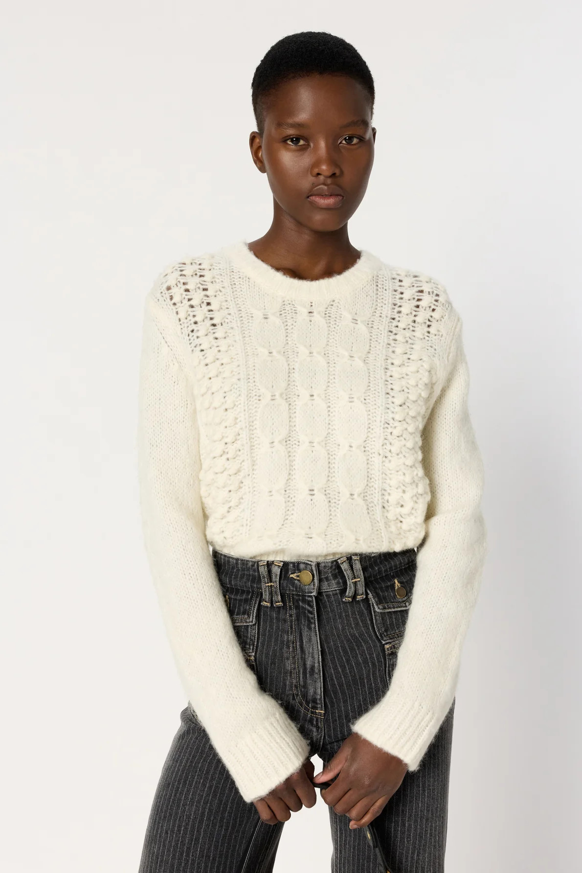 Pull à torsades ecru - ESPERANZA | GERARD DAREL | Gerard Darel UK