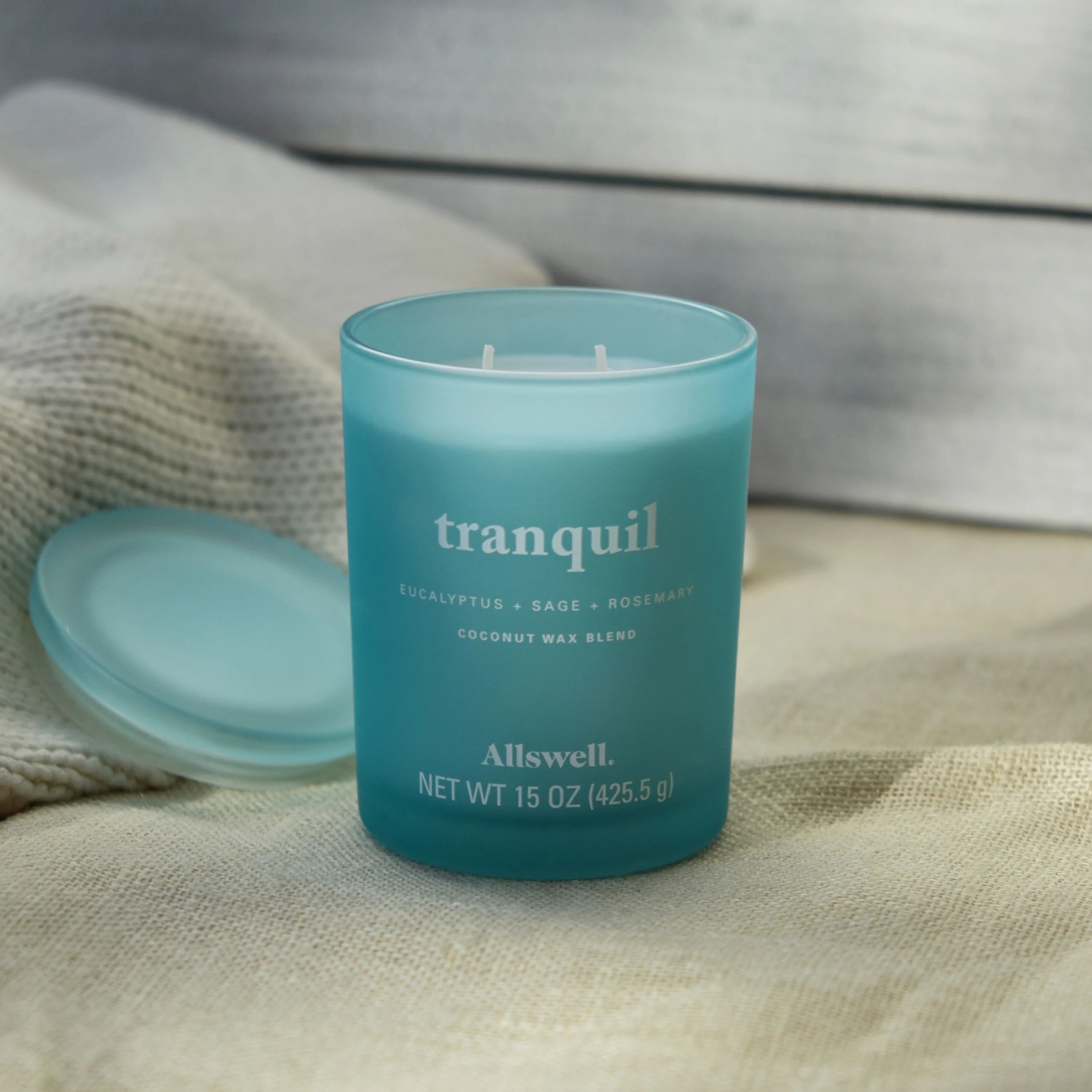 Tranquil (Eucalyptus + Sage + Rosemary) 2-Wick Spa Candle | Allswell Home