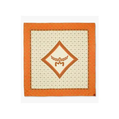 MCM Diamond Monogram Scarf in Organic Silk in Orange at Nordstrom | Nordstrom