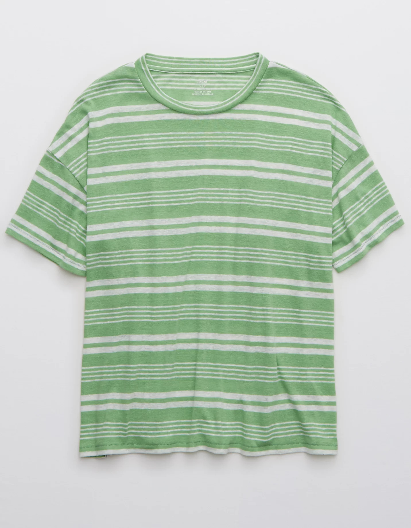 Aerie Breezy Linen Distressed T-Shirt | American Eagle Outfitters (US & CA)