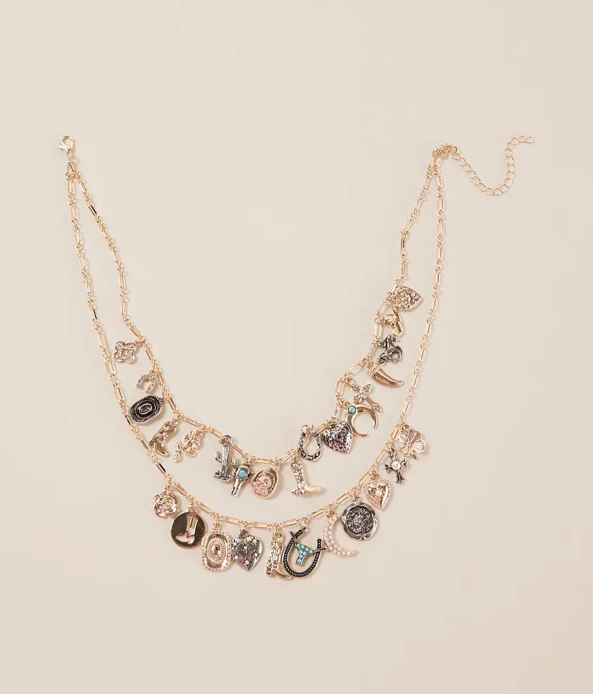 Tiered Western Charm Necklace | Buckle