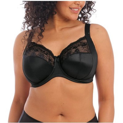 Elomi Women's Morgan Stretch Lace Banded Underwire Bra,40GG,Black | Target