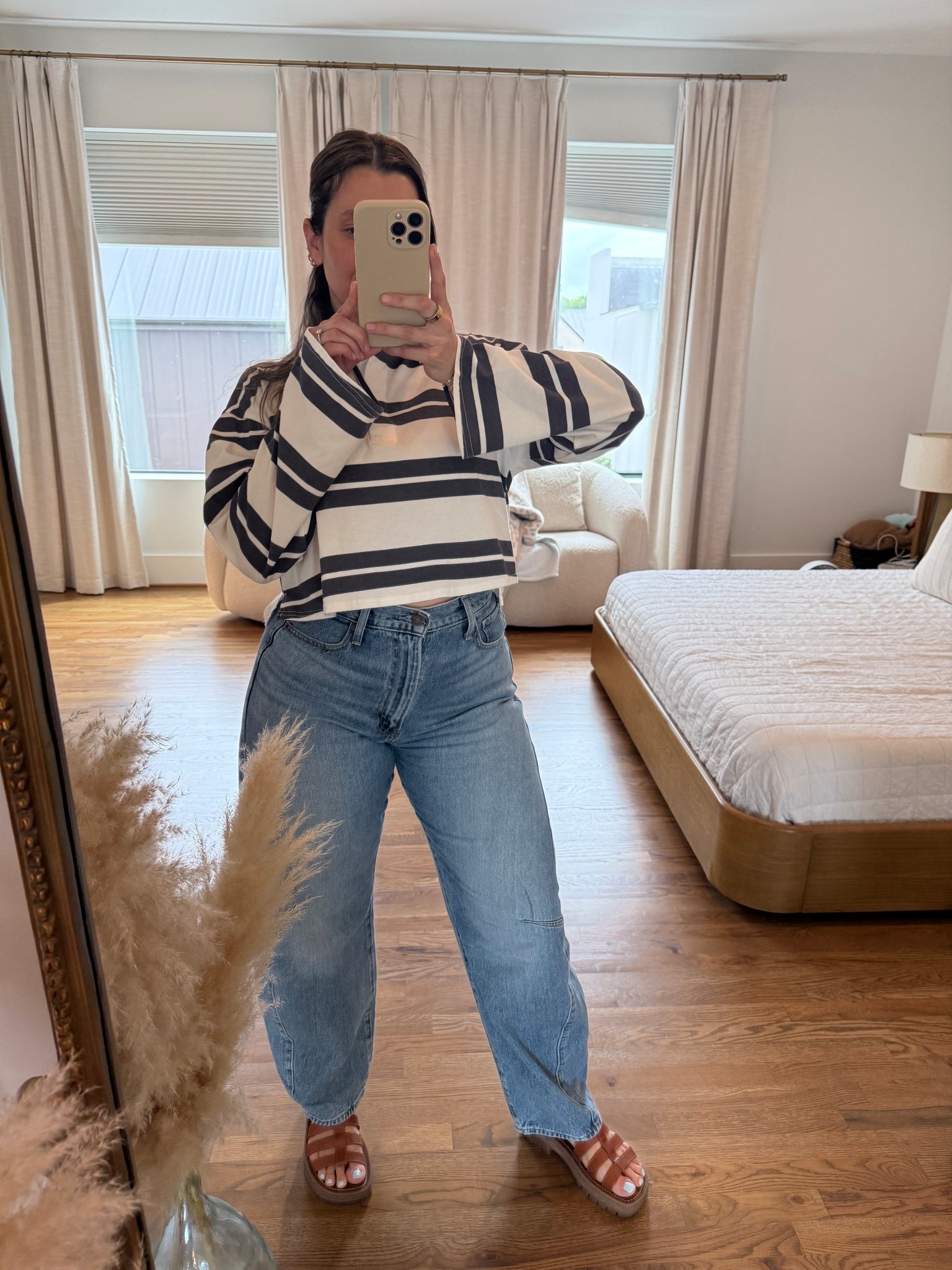 Striped shirt from target, love the cropped look 