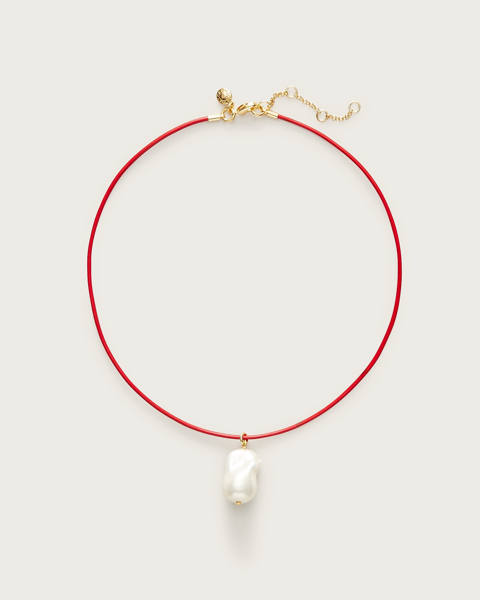Pearl pendant and leather cord necklace | J. Crew US