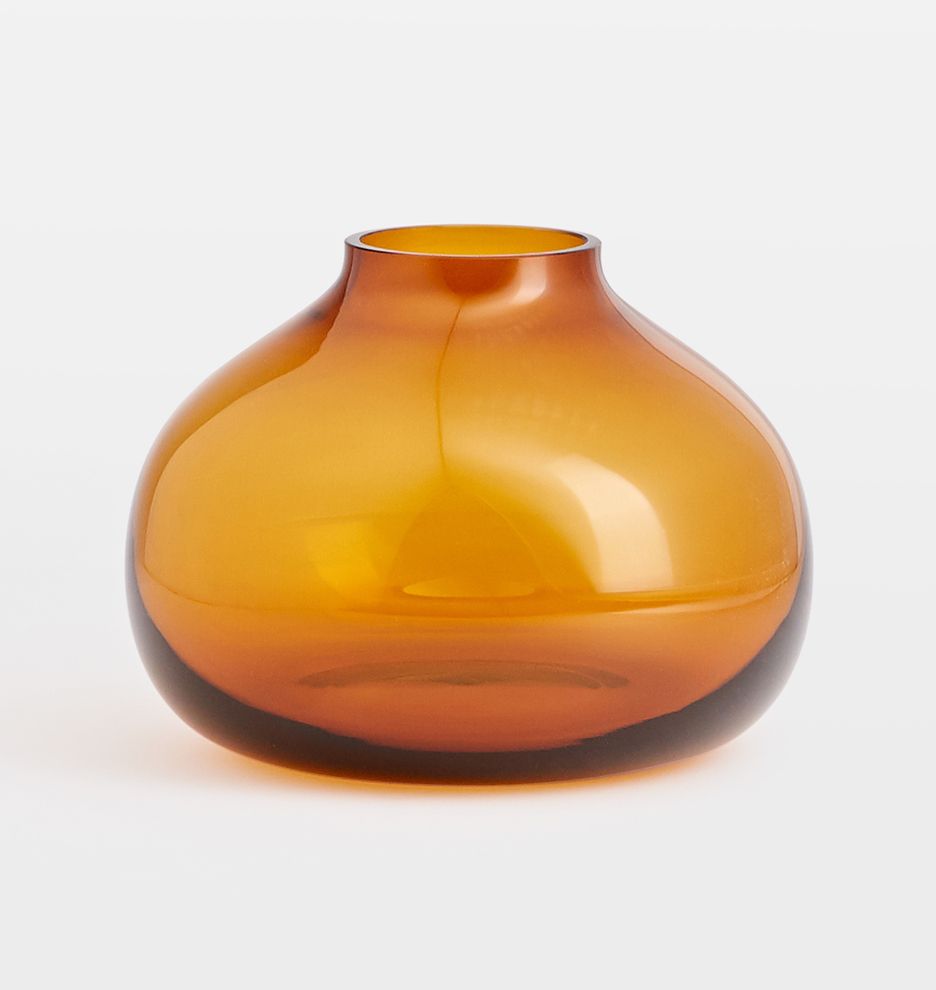 Audrey Small Low Round Glass Vase | Rejuvenation