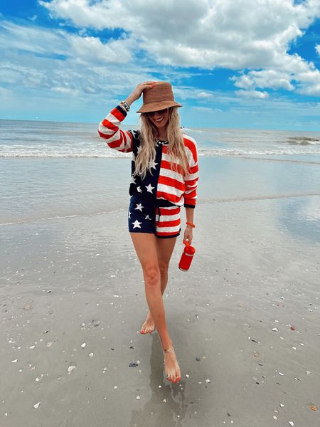 beach riot sweater set - wearing size S in top + shorts. Linked my hat & sunnies and a few of my other beach “get ready” items!

#julyfourth #americanflag #matchingset

#LTKunder50 #LTKstyletip #LTKSeasonal