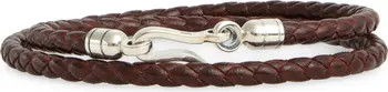Men's Euro Braided Leather Double Wrap Bracelet | Nordstrom