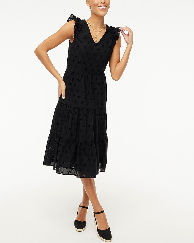 Cotton eyelet midi dress | J.Crew Factory