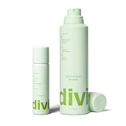 Divi Dry Shampoo Duo – Includes Full Size & Travel Size Dry Shampoo – Instantly Refreshes Hair, Absorbs Oil & Adds Lightweight Volume for Clean, Revived, Healthy-Looking Hair, 2 Piece Set | Amazon (US)