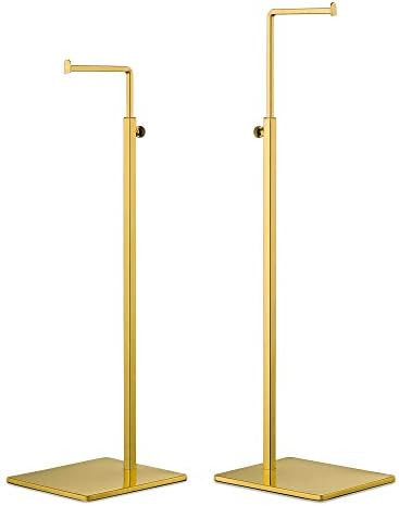 YIFU DISPLAY Purse Display Stand - 2 Pack Polished Gold Counter Adjustable Height Handbag Display... | Amazon (US)