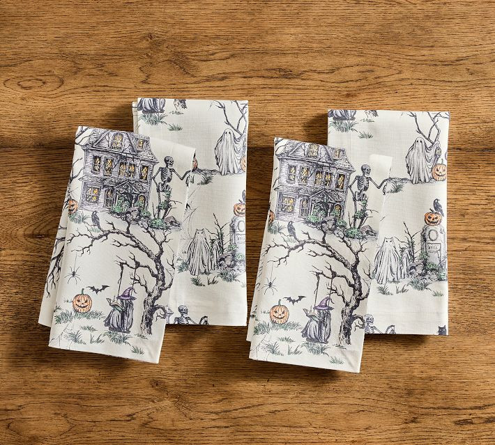 Midnight Manor Cotton Napkins - Set of 4 | Pottery Barn CA