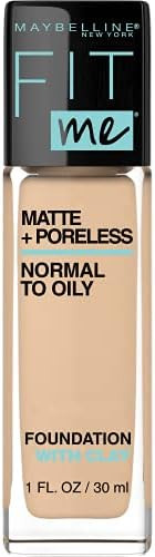 Maybelline Fit Me Matte + Poreless Liquid Foundation Makeup, Natural Beige, 1 fl; oz; Oil-Free Fo... | Amazon (US)