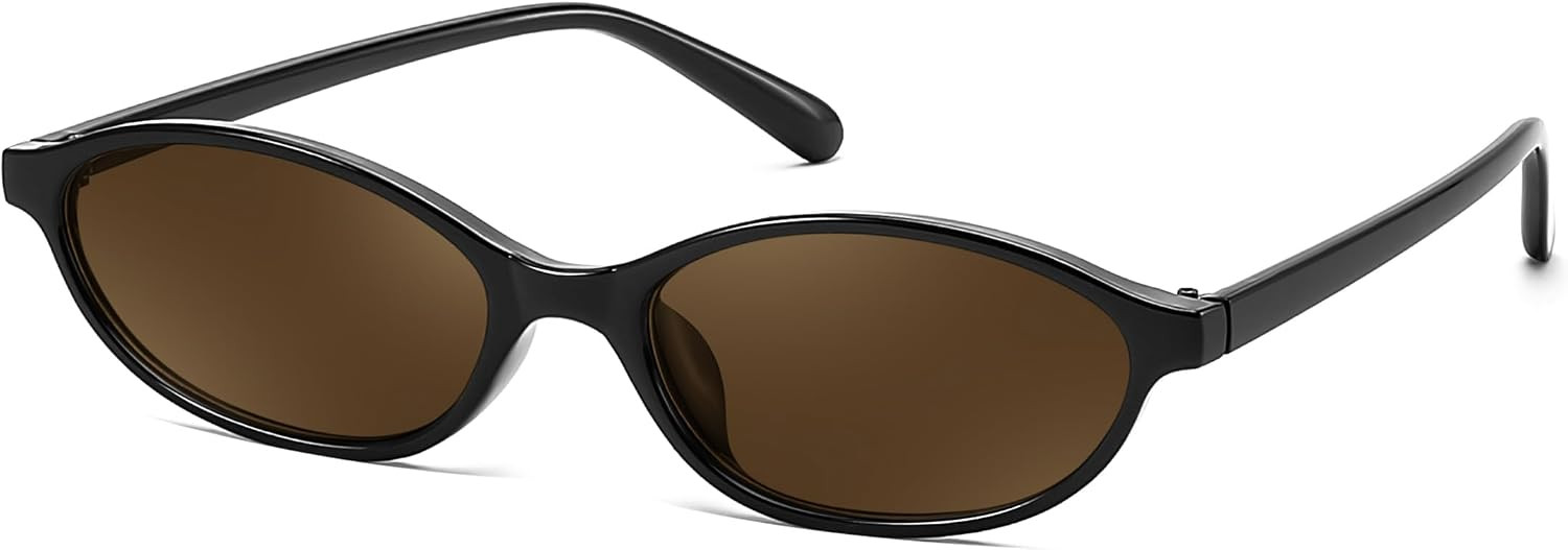 FEISEDY Retro Oval Cat Eye Sunglasses for Women 90s Narrow Lightweight Shades Y2k Trendy Sunnies B0257 | Amazon (US)