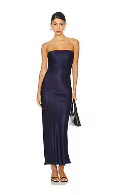 SNDYS x REVOLVE Angel Strapless Midi Dress in Navy from Revolve.com | Revolve Clothing (Global)