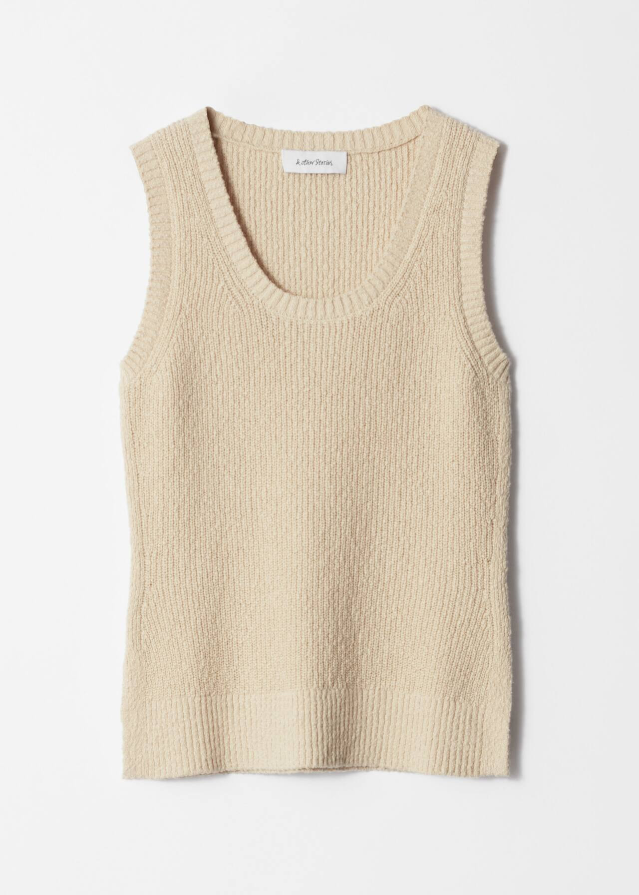 Knitted Tank Top - Beige - Sleeveless tops - & Other Stories GB | & Other Stories UK