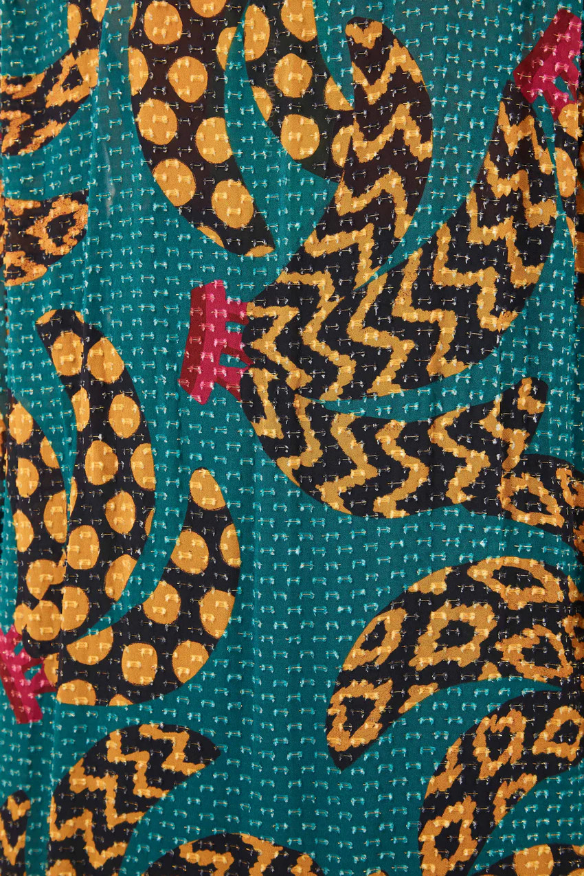 teal banana maxi dress | FarmRio (US)