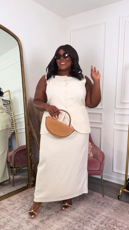 I totally recommend either getting this set or just snagging the linen skirt. Such a versatile piece! I’ve linked other items that can be paired with this skirt🤍

Skirt is a 20 but too large on my waist. No stretch

Vest 20
Bodysuit XL
Moto 3X
Striped Button Down 2X 
Blouse 20 (small in arms)

Plus Size Fashion, Linen Skirt, white skirt, wedding guest dress, country concert outfit, summer dress, sandals, white dress, travel outfit

#LTKFindsUnder100 #LTKPlusSize #LTKSaleAlert