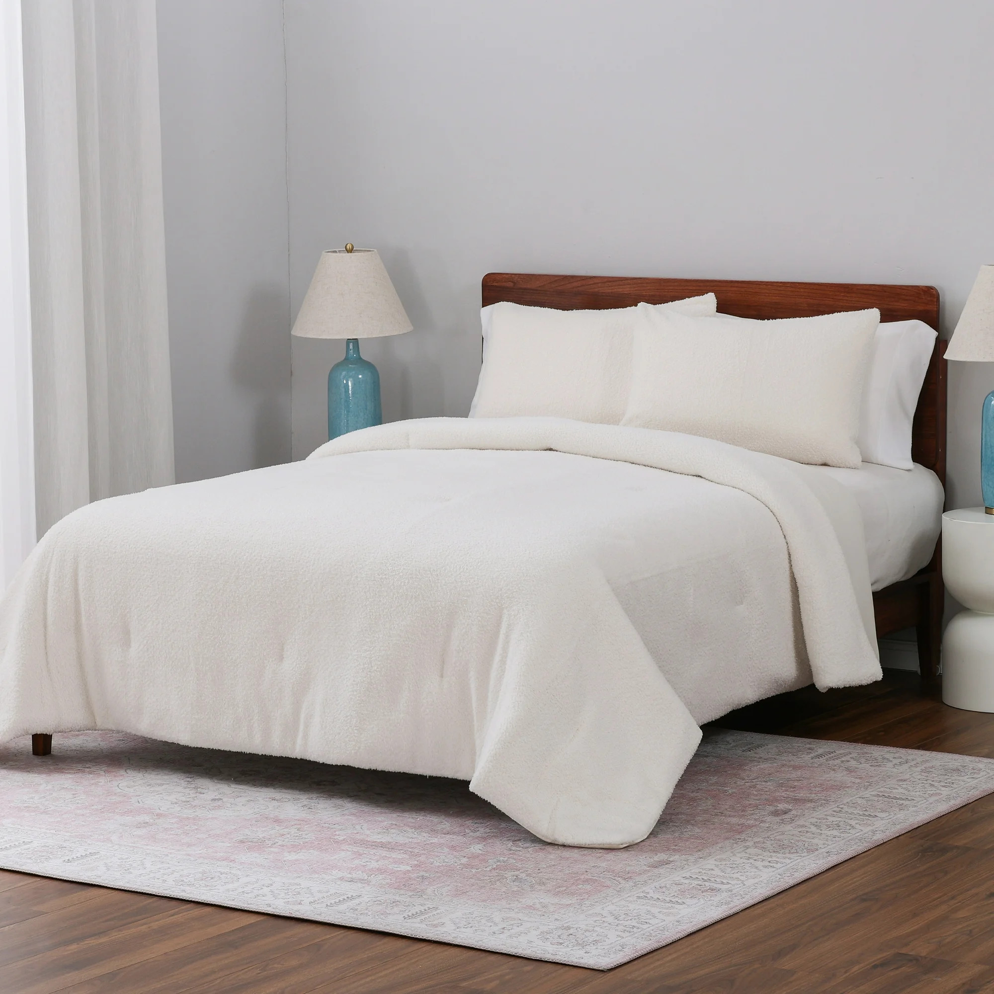 Better Homes & Gardens, Full/Queen, Comforter Set with Shams - Soft and Cozy, Off-White - Walmart... | Walmart (US)