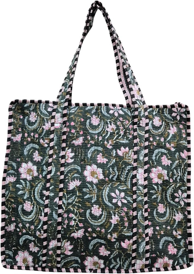 COTSILER Women Tote Bags Lightweight 18x16 Zipper Travel Bag Purse Cotton Shoulder Tote Bags For ... | Amazon (US)