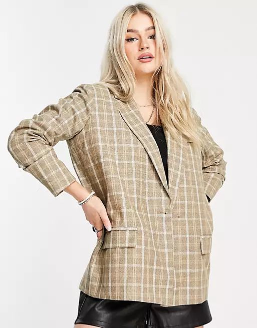 4th & Reckless Petite check blazer co ord | ASOS (Global)
