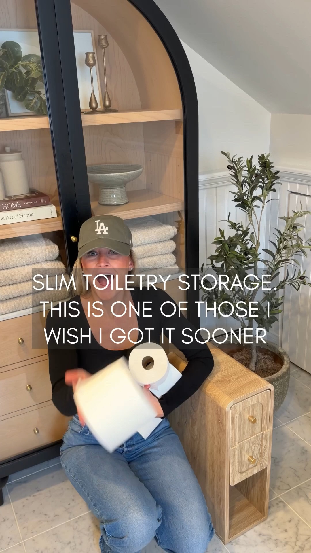 Now back in stock! Great for added storage and slim design to fit next to your vanity/toilet 

#LTKHome