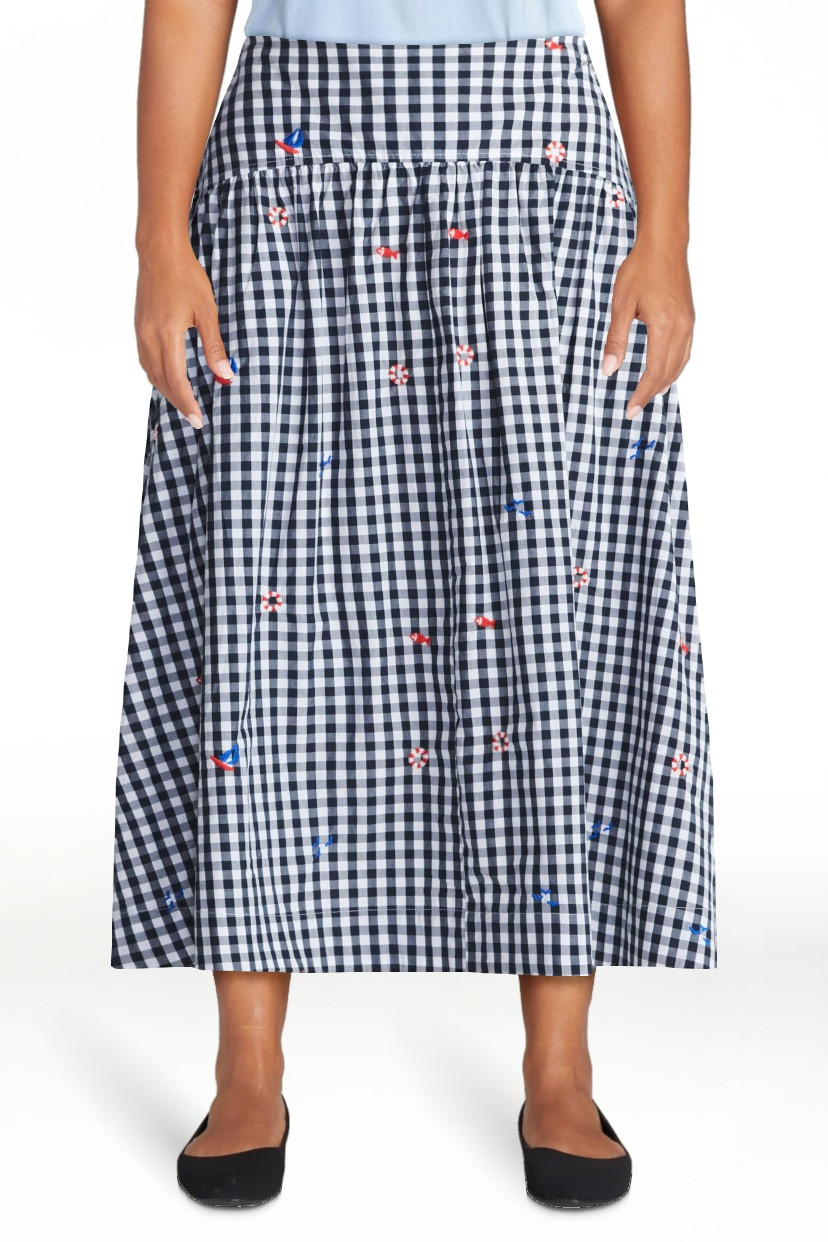Free Assembly Falda Midi de Algod\u00f3n Bordada para Mujer y Mujer Talla Plus, Tallas 0-26W | Walmart (US)