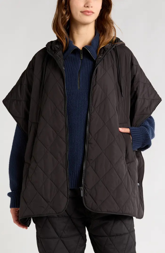Zella Full Zip Quilted Cape | Nordstrom | Nordstrom