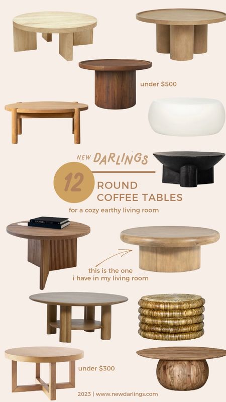 Round coffee tables - earthy living room inspiration - neutral living room - desert home - boho style 

#LTKhome #LTKunder100