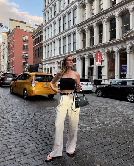 Wide leg pants outfit for summer 
