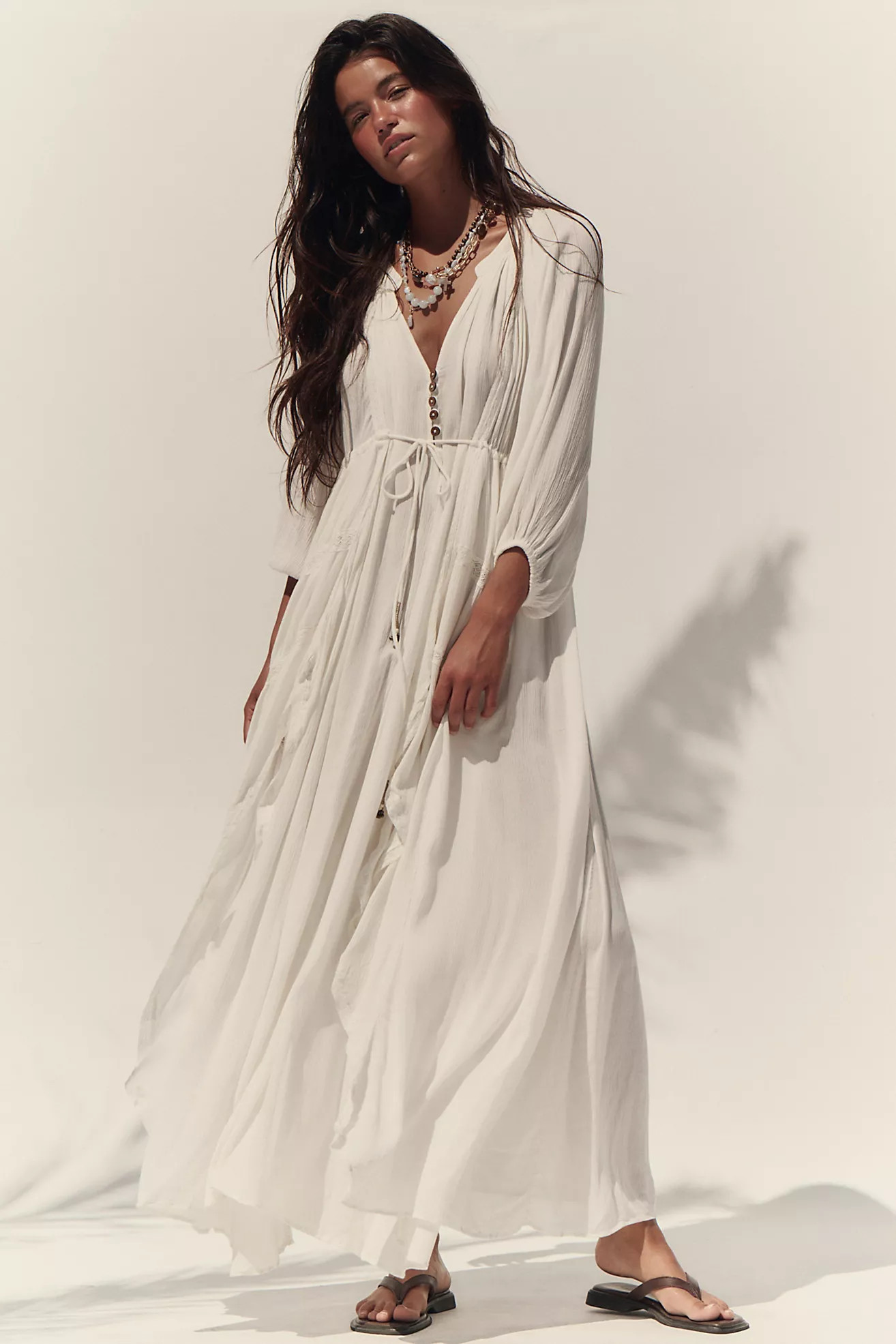 Plenty Of Love Maxi by Endless Summer at Free People, Ivory, XL | Free People (Global - UK&FR Excluded)