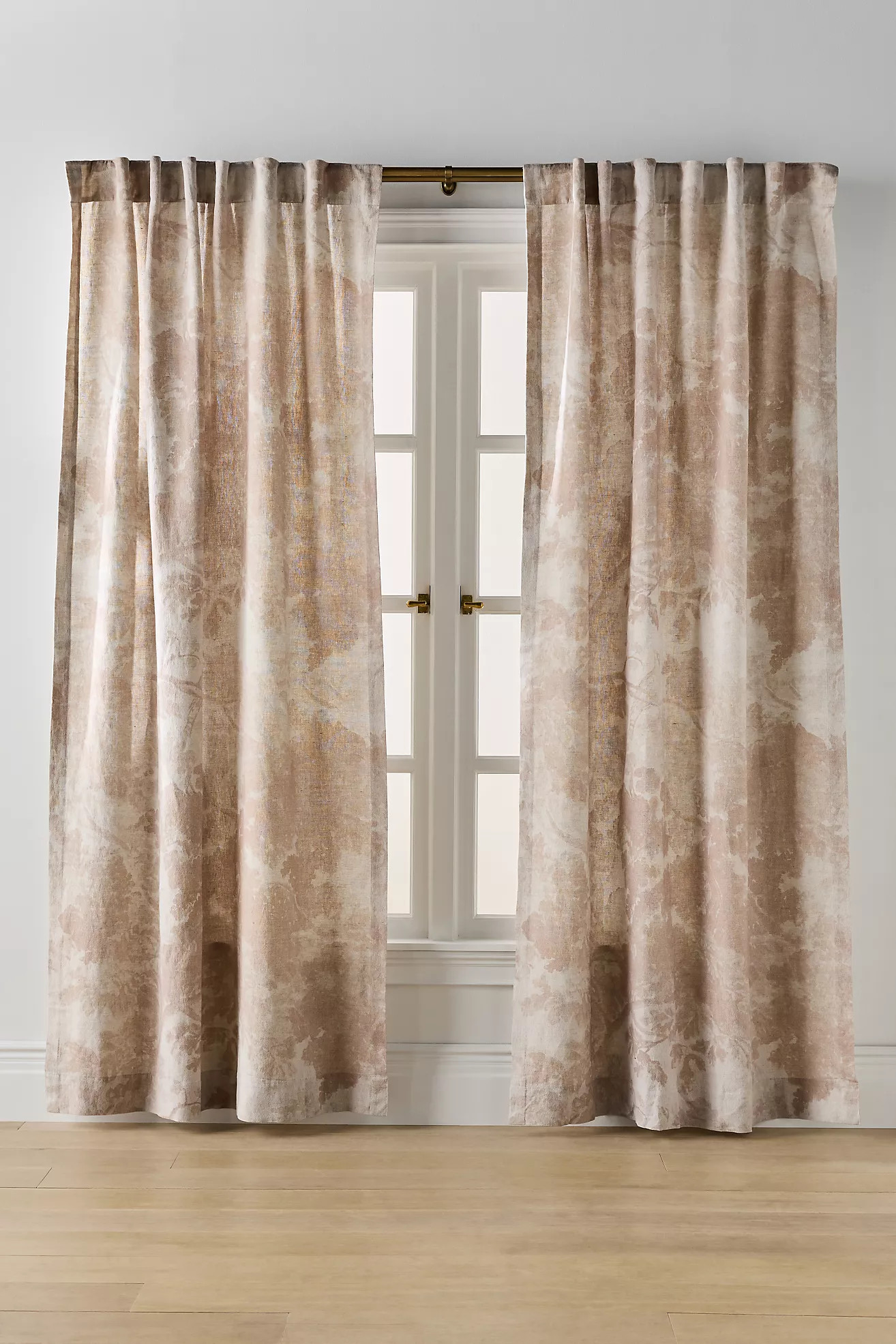 Judarn Cotton Linen Sepia Curtain | Anthropologie (US)