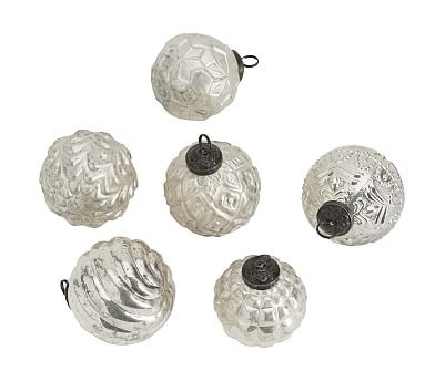 Mercury Adorned Ornaments - Set of 6 | Pottery Barn (US)