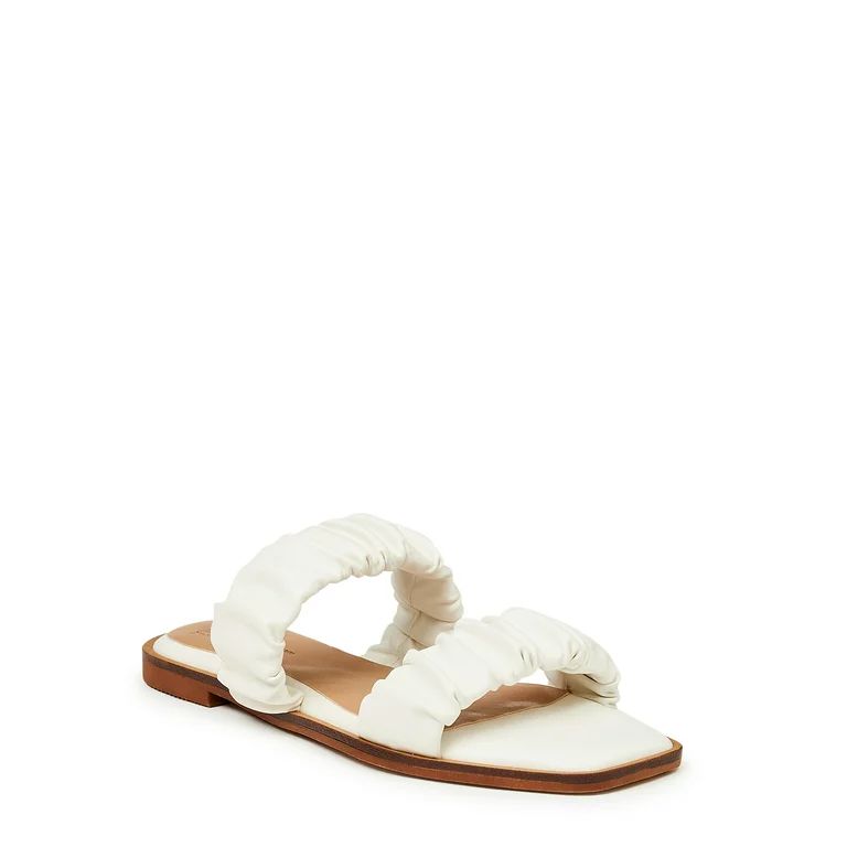 Time and Tru Women's Ruched Strap Sandals | Walmart (US)