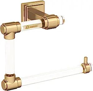 Glacio Clear/Champagne Bronze Contemporary 5-7/16 in (138 mm) Length-Towel Ring | Amazon (US)