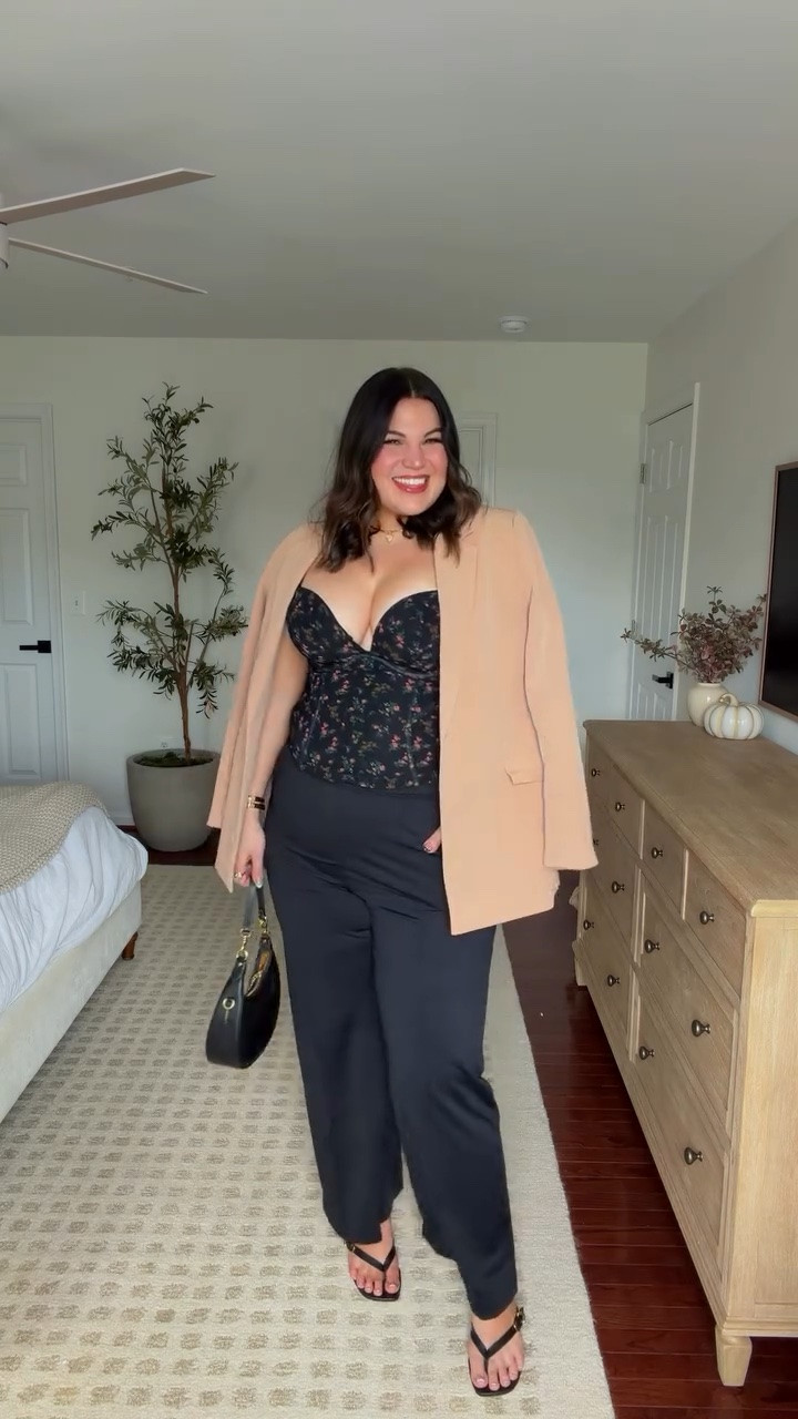 Midsize going out outfit inspo!

Wearing a size xl in the bra, corset, blazer. And size xl long in the pants

#LTKootd #LTKNYFW #LTKMidsize