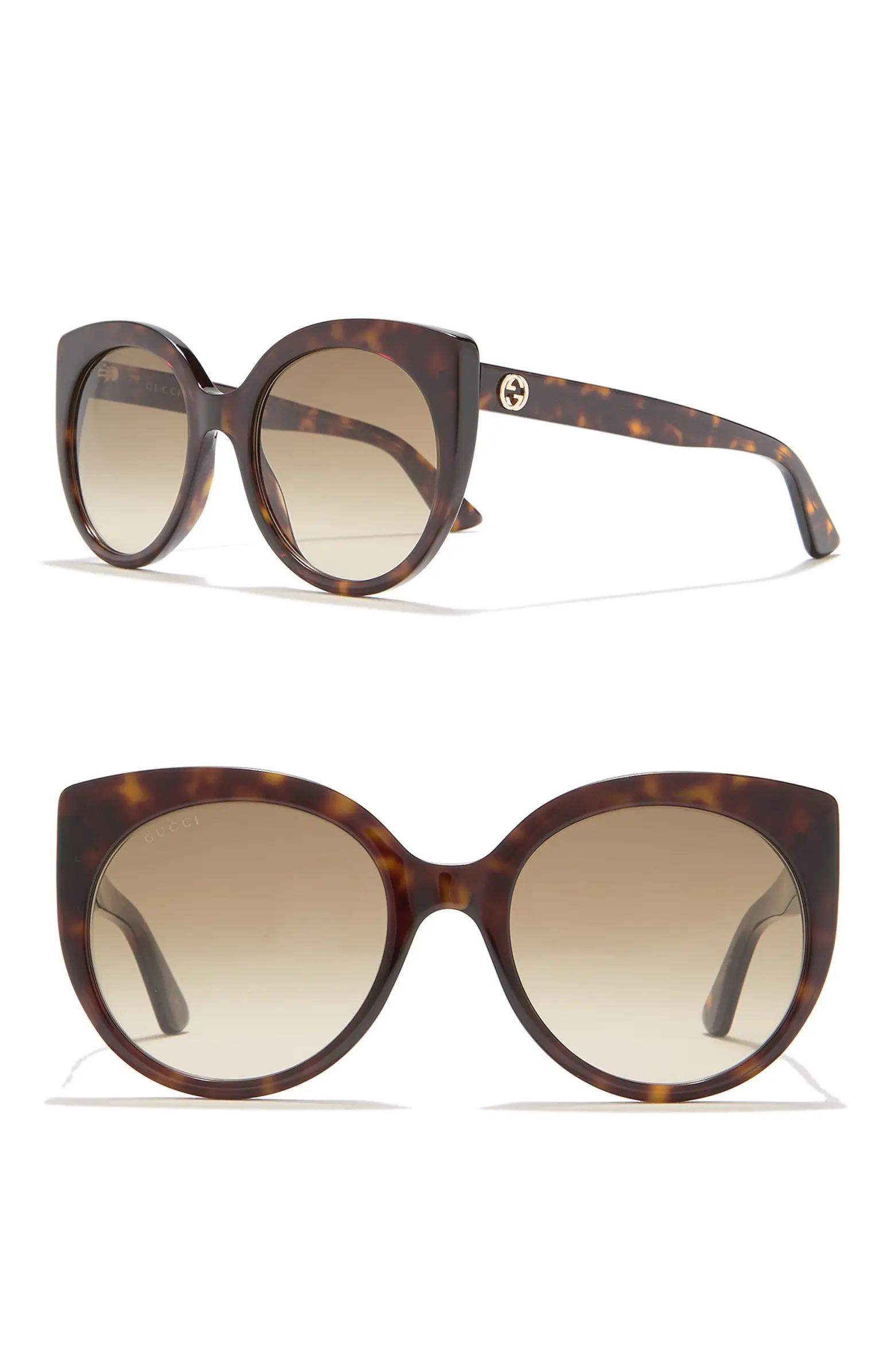 Gucci 55mm Rounded Cateye Sunglasses | Nordstromrack | Nordstrom Rack