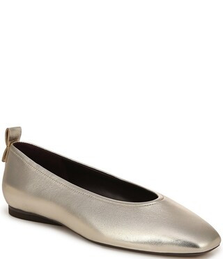 27 EDIT Carla Leather Square Toe Casual Ballet Flats | Dillard's