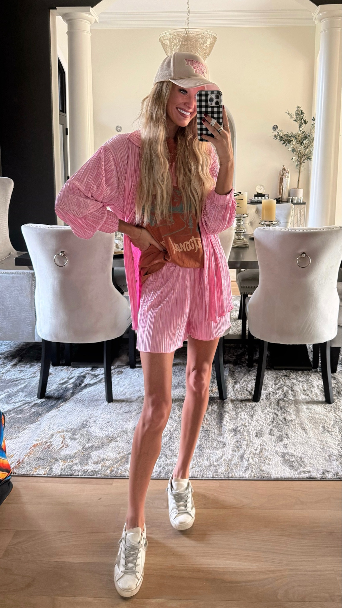 cutest + affordable set from @amazon (size S) / trucker hat / linked my GG sneakers & some look alikes

#LTKstyletip #LTKshoecrush #LTKfindsunder50