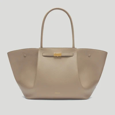 DeMellier The New York in Light Taupe Small Grain Leather Shoulder bag | DeMellier