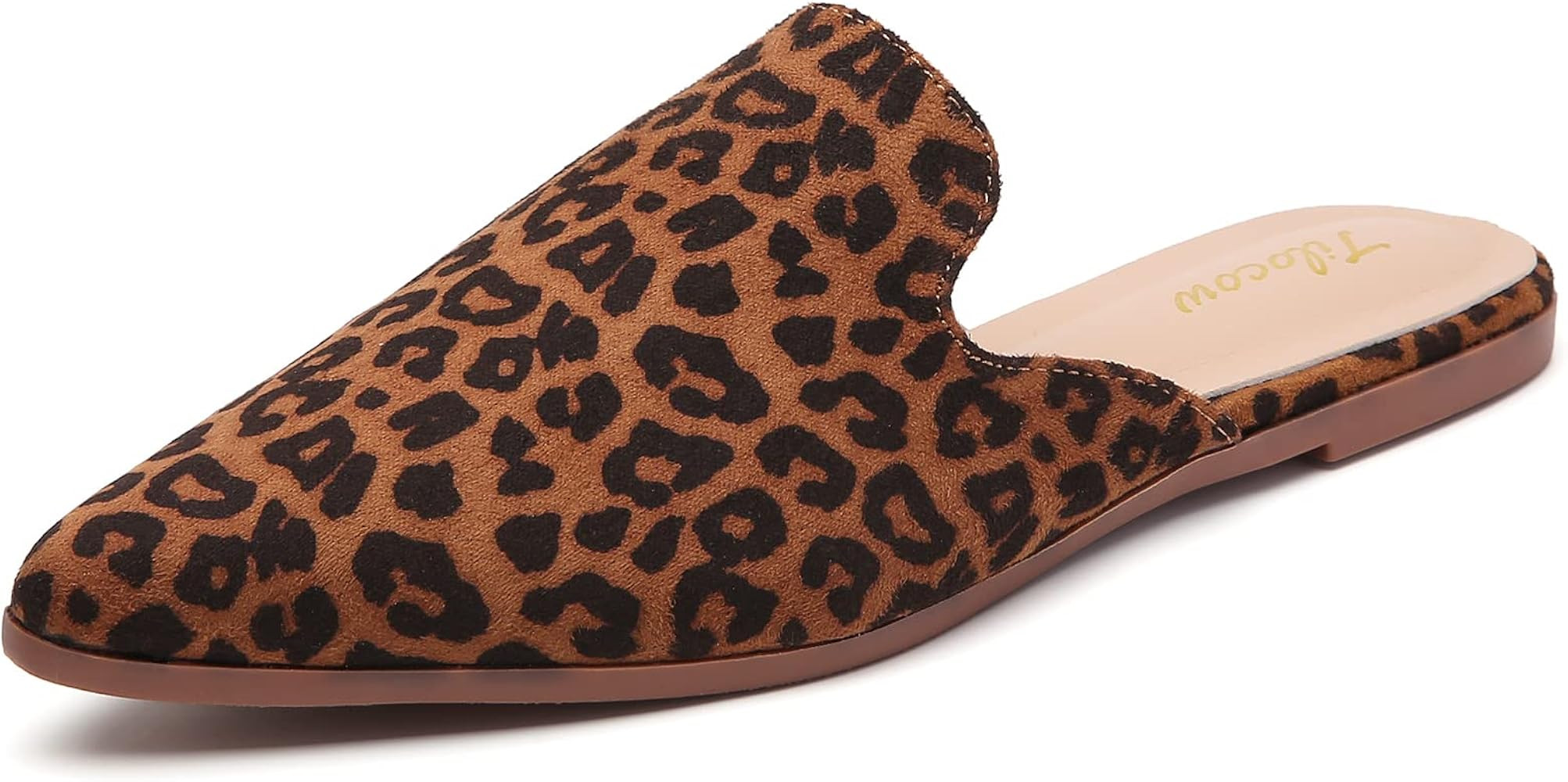 Tliocow Mules for Women Flats Slip On Backless Flat Mule Pointed Toe Slides Loafer Shoes | Amazon (US)