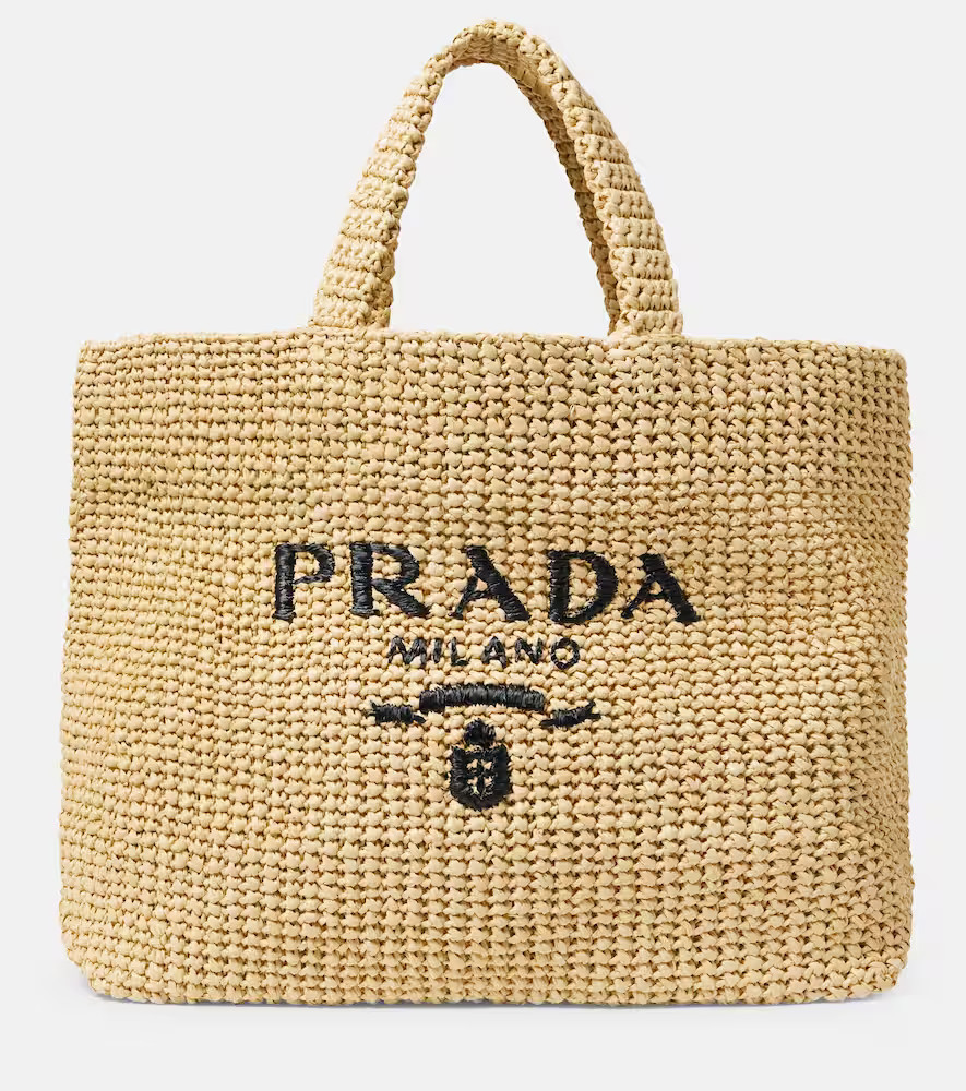 Prada Medium logo raffia tote | Mytheresa (US/CA)