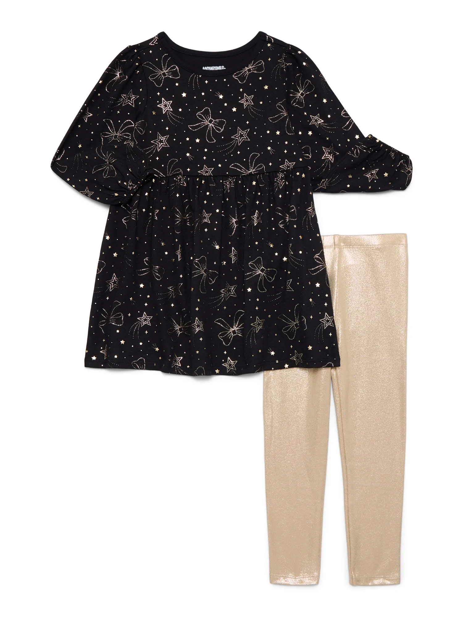 Garanimals Toddler Girls' Holiday Dress and Leggings Outfit Set, 2-Piece, Sizes 18M-5T | Walmart (US)